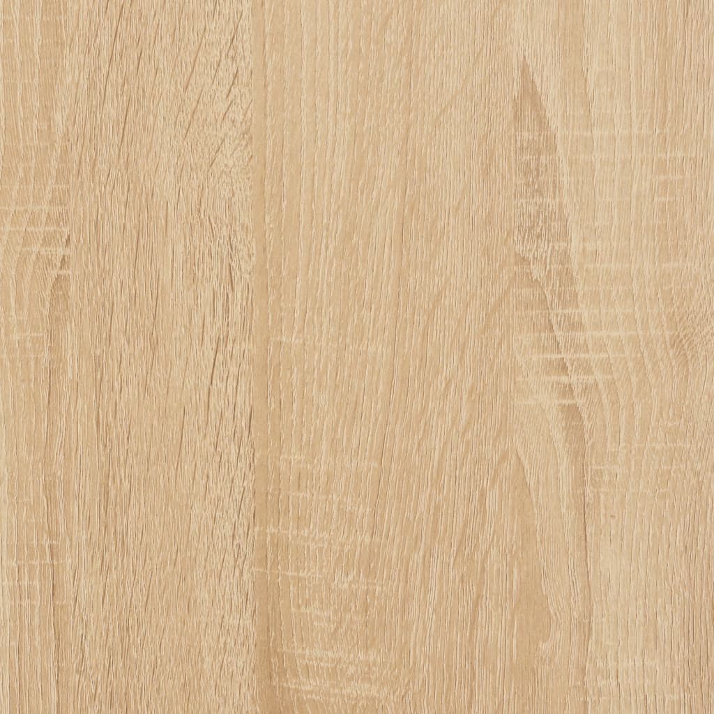 bogreol med låger 136x37x109 cm konstrueret træ sonoma-eg