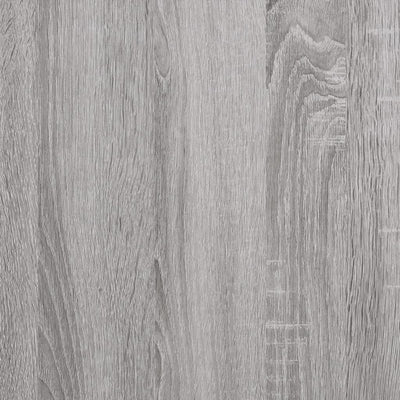 bogreol med låger 136x37x109 cm konstrueret træ grå sonoma