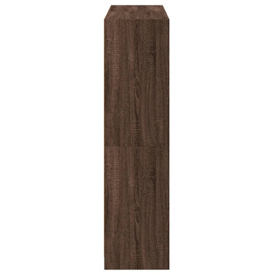 bogreol med låger 136x37x142 cm konstrueret træ brunt eg