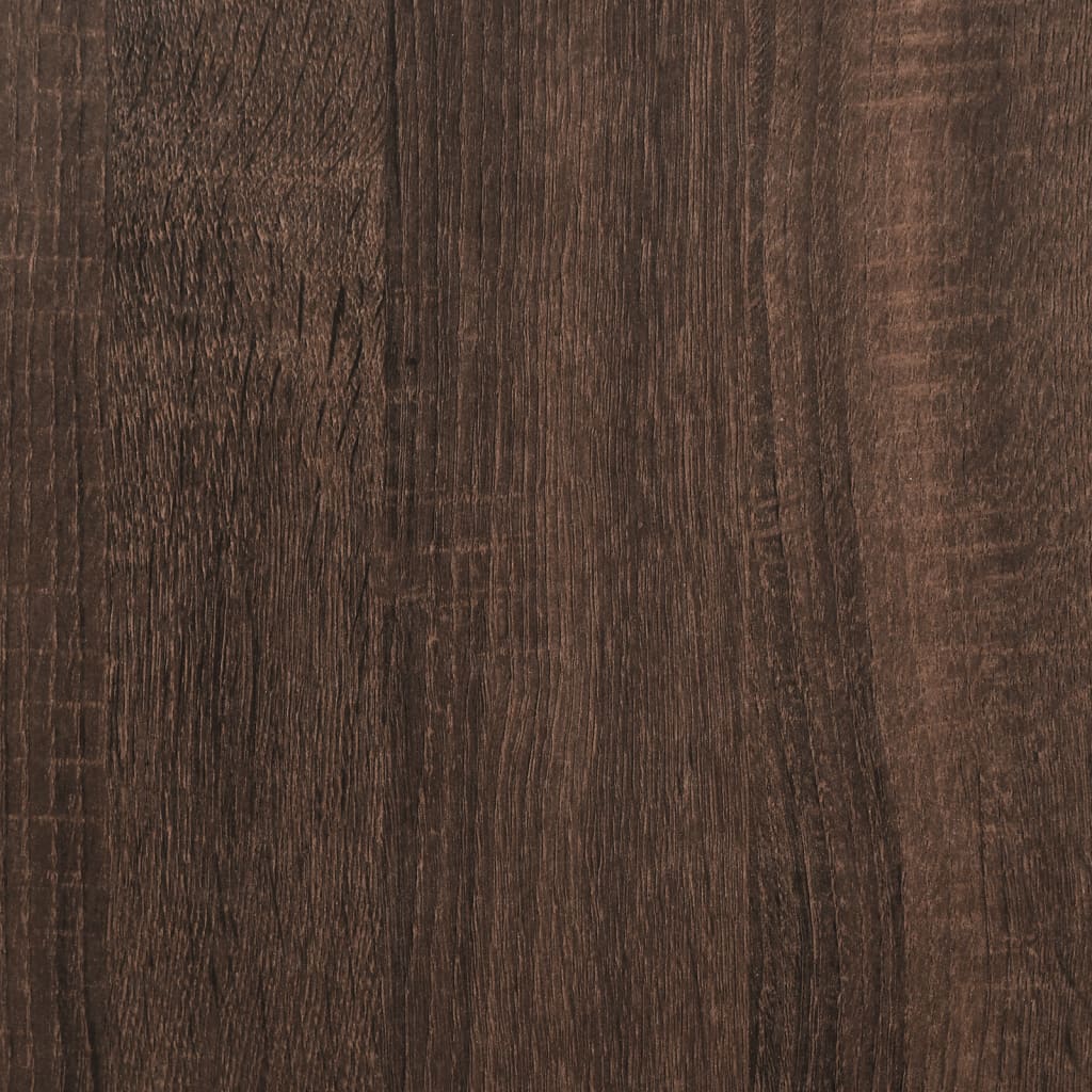 bogreol med låger 136x37x142 cm konstrueret træ brunt eg