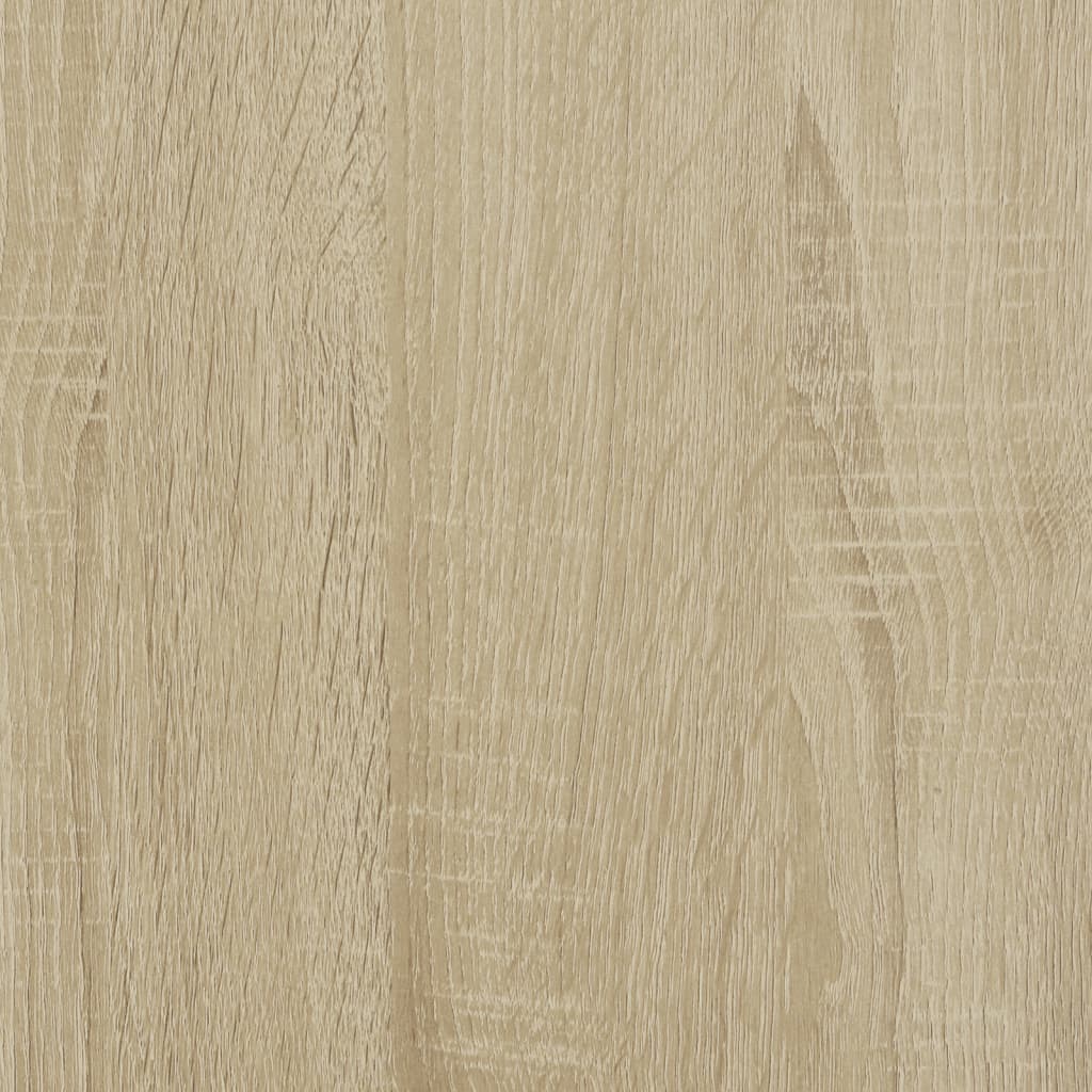 bogreol med låger 136x37x142 cm konstrueret træ sonoma-eg