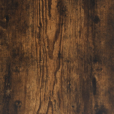bogreol med låger 136x37x142 cm konstrueret træ røget egetræ