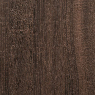 bogreol med låger 136x37x142 cm konstrueret træ brunt eg