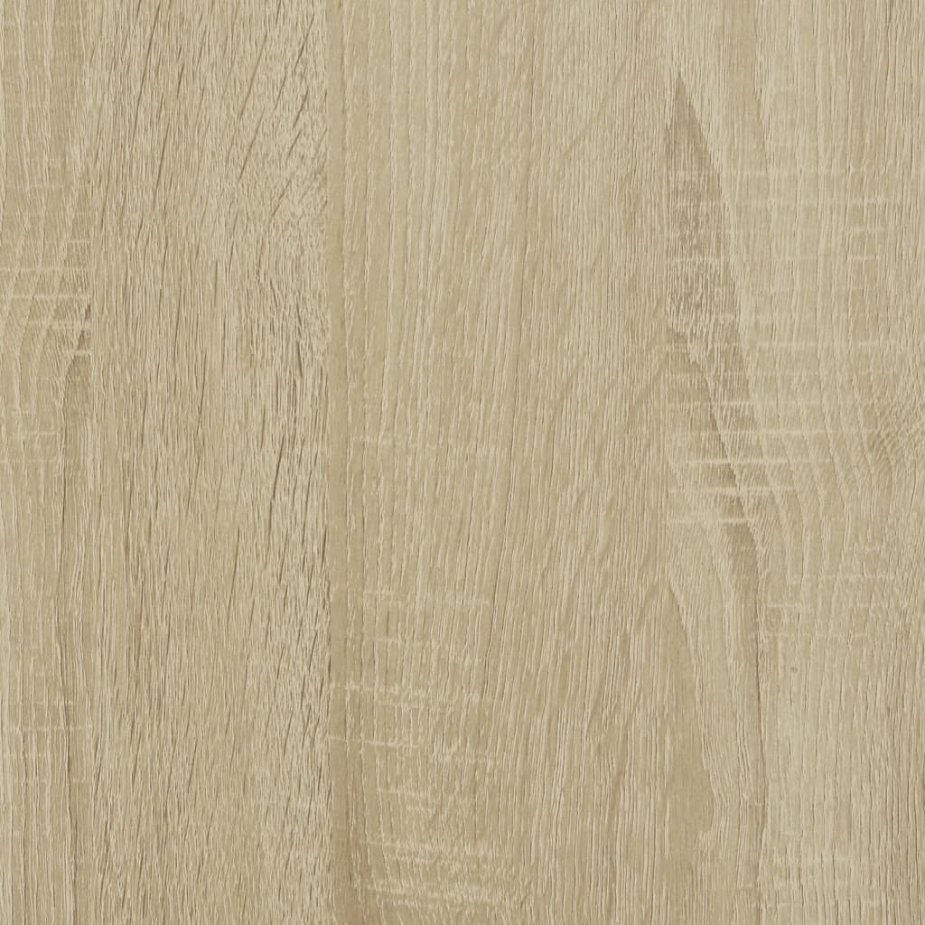 bogreol med låger 204x37x75 cm konstrueret træ sonoma-eg