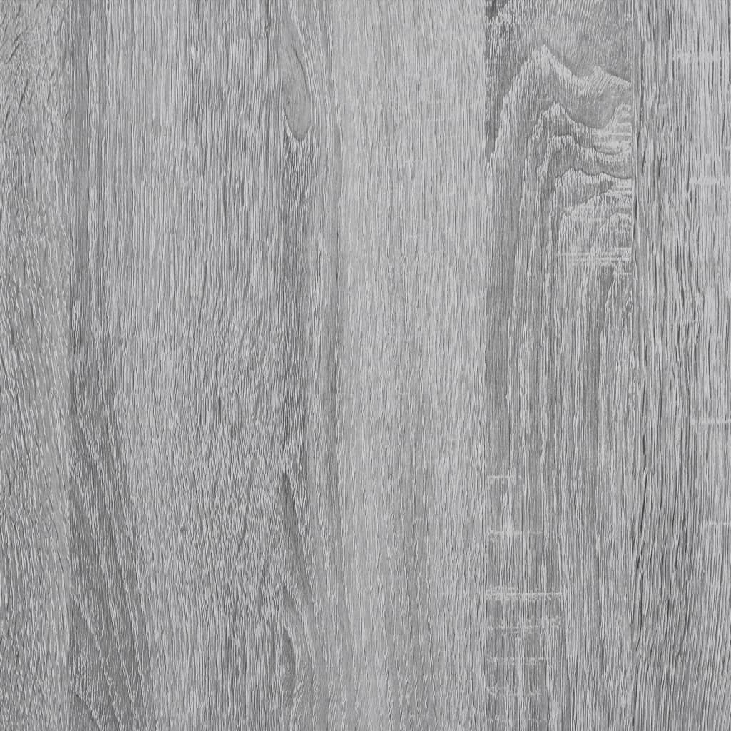 bogreol med låger 204x37x75 cm konstrueret træ grå sonoma