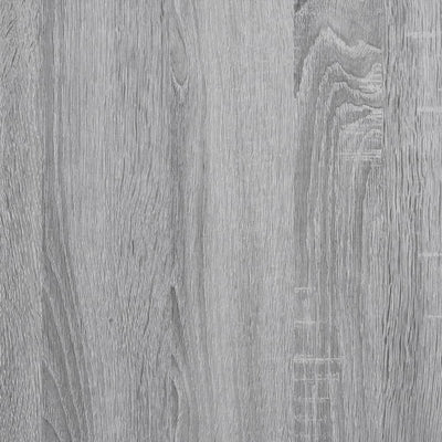 bogreol med låger 204x37x75 cm konstrueret træ grå sonoma