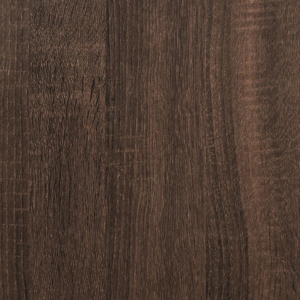 bogreol med låger 204x37x75 cm konstrueret træ brunt eg