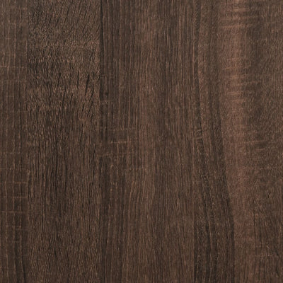 bogreol med låger 204x37x75 cm konstrueret træ brunt eg