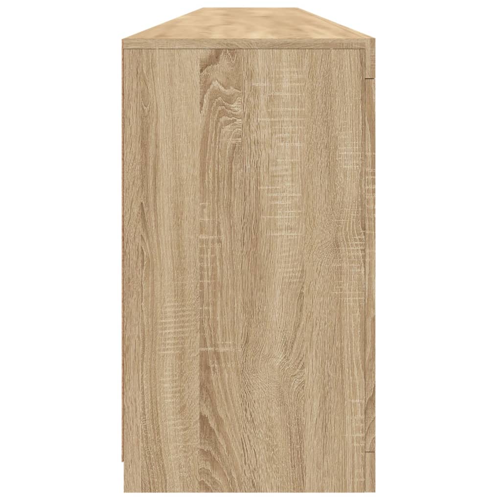 skænk med LED-lys 283x37x67 cm sonoma-eg