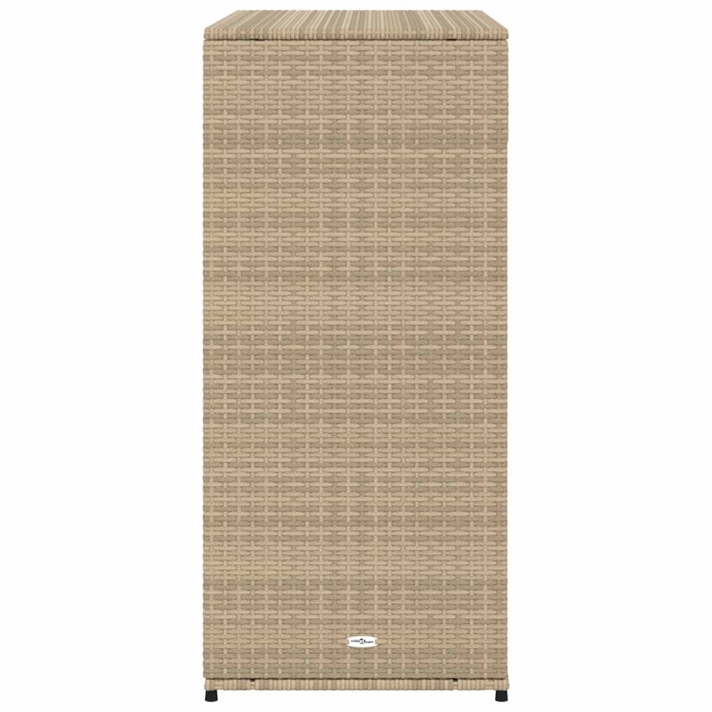 opbevaringsskab til haven 105x55x113 cm polyrattan beige