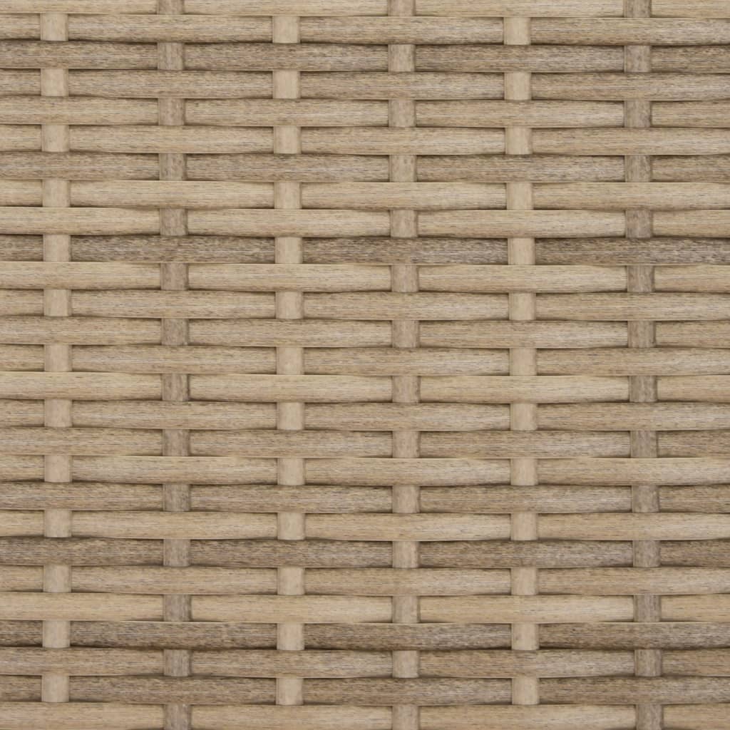 2-personers havesofa med baldakin og skamler polyrattan beige