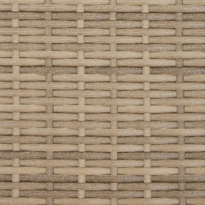2-personers havesofa med baldakin og skamler polyrattan beige