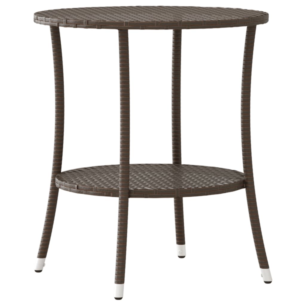 havestole 2 stk. med lænefunktion og bord polyrattan brun