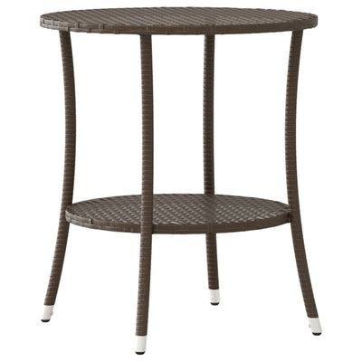 havestole 2 stk. med lænefunktion og bord polyrattan brun
