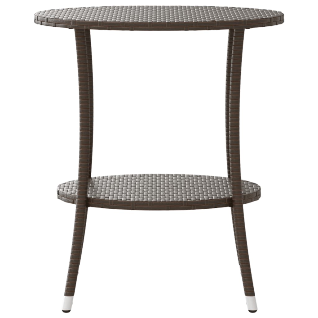 havestole 2 stk. med lænefunktion og bord polyrattan brun