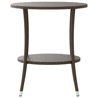 havestole 2 stk. med lænefunktion og bord polyrattan brun