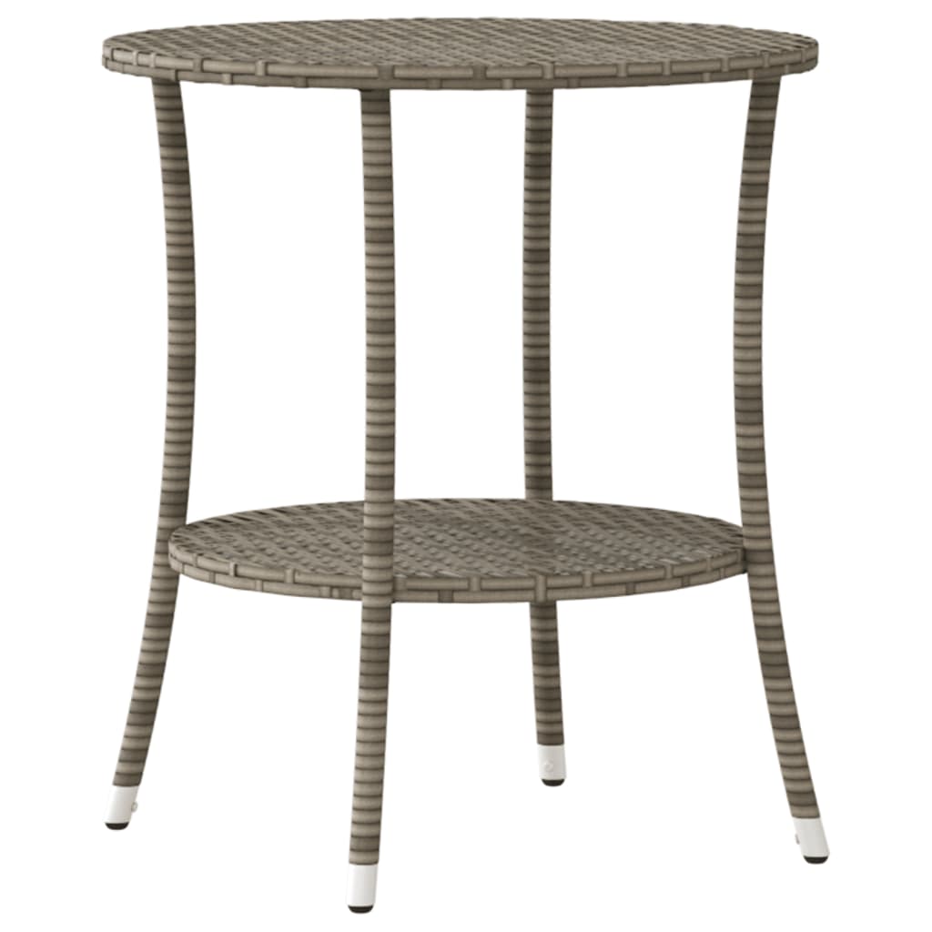 havestole 2 stk. med lænefunktion og bord polyrattan grå