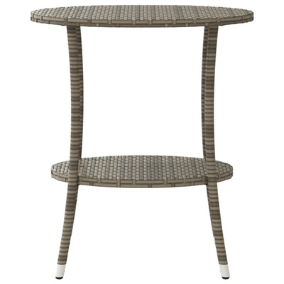 havestole 2 stk. med lænefunktion og bord polyrattan grå