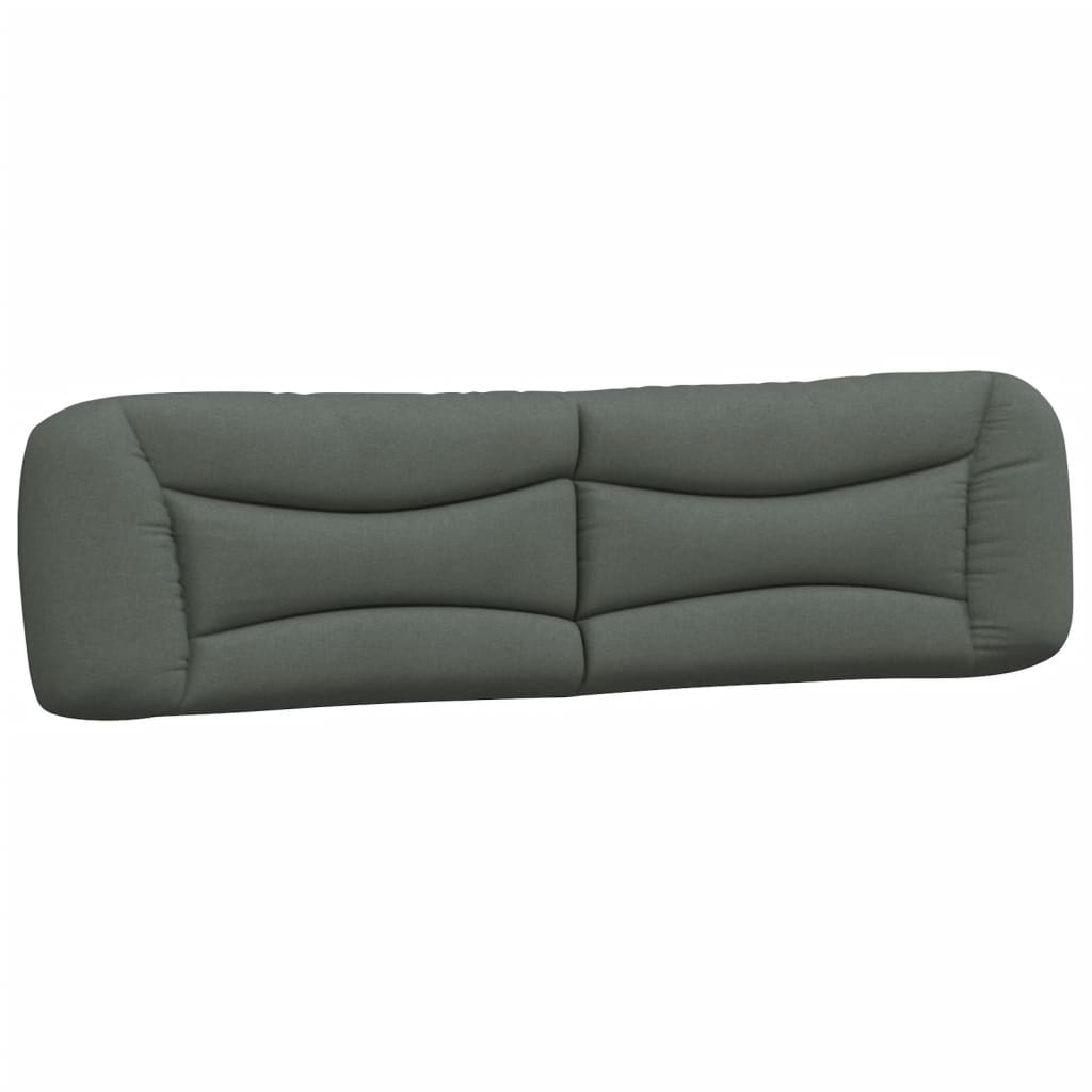 seng med madras 200x200 cm stof mørkegrå