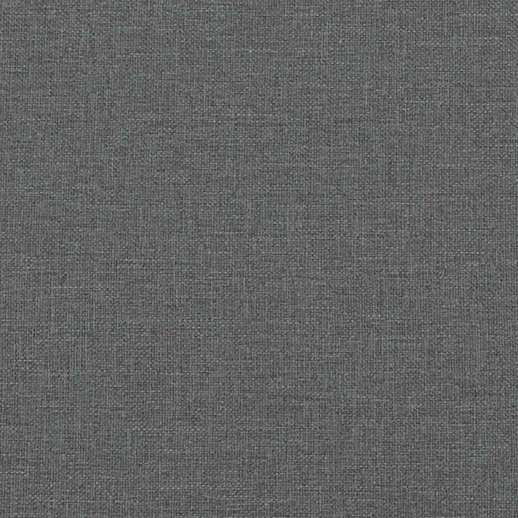 seng med madras 200x200 cm stof mørkegrå