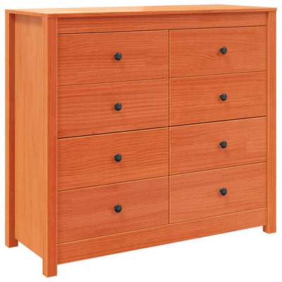 kommode 100x40x90 cm massivt fyrretræ gyldenbrun