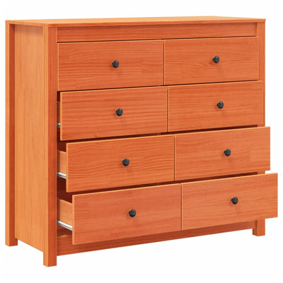 kommode 100x40x90 cm massivt fyrretræ gyldenbrun