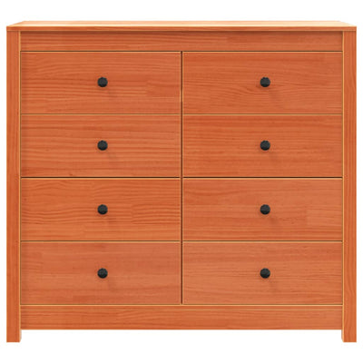 kommode 100x40x90 cm massivt fyrretræ gyldenbrun