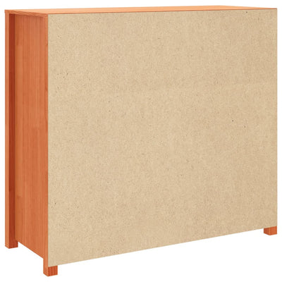 kommode 100x40x90 cm massivt fyrretræ gyldenbrun