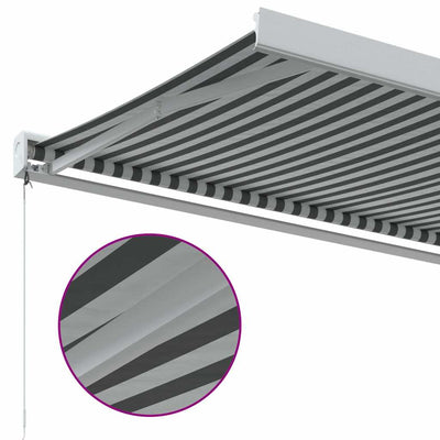 foldemarkise 3x2,5 m stof og aluminium antracitgrå og hvid