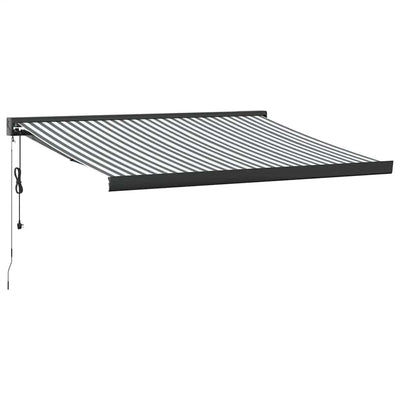 foldemarkise 3x2,5 m stof og aluminium antracitgrå og hvid