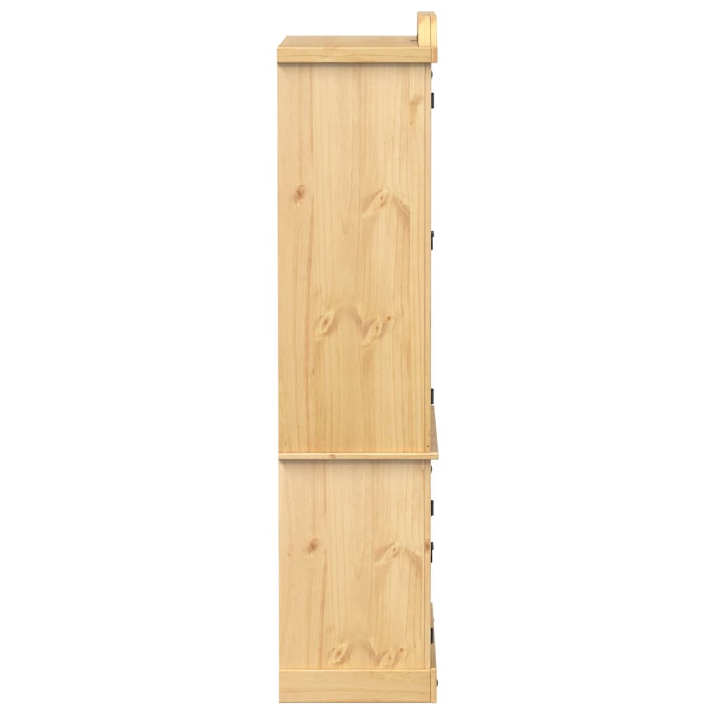 glasskab Corona 103,5x42x180 cm massivt fyrretræ