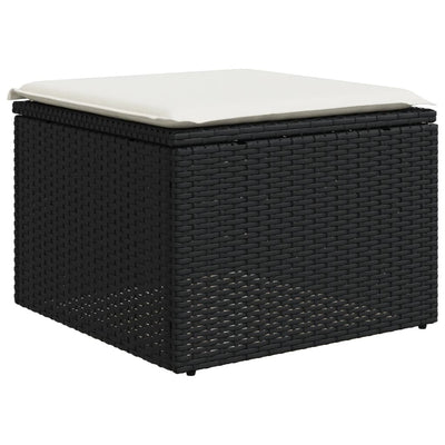 sofasæt til haven 11 dele med hynder polyrattan sort