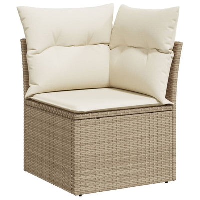 sofasæt til haven 9 dele med hynder polyrattan grå