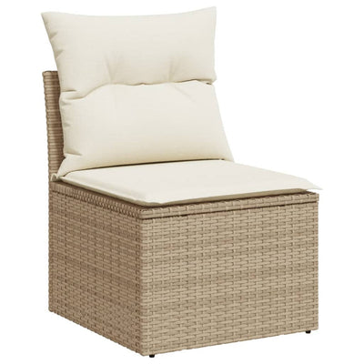 sofasæt til haven 9 dele med hynder polyrattan grå