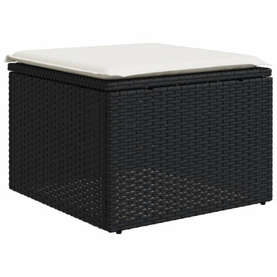 sofasæt til haven 8 dele med hynder polyrattan sort