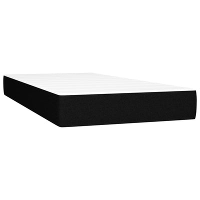 springmadras med pocketfjedre 120x190x20 cm stof sort
