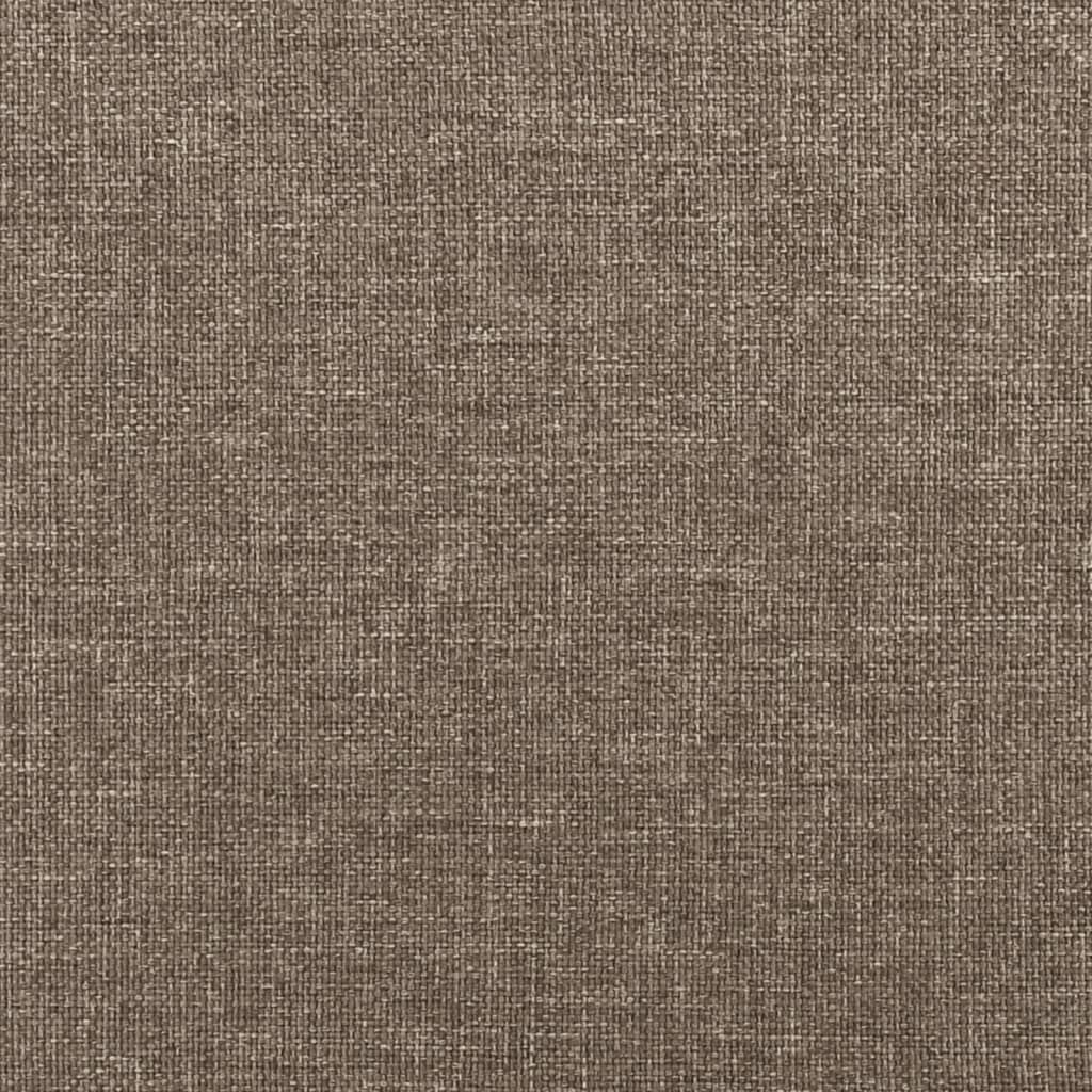 springmadras med pocketfjedre 120x190x20 cm stof gråbrun