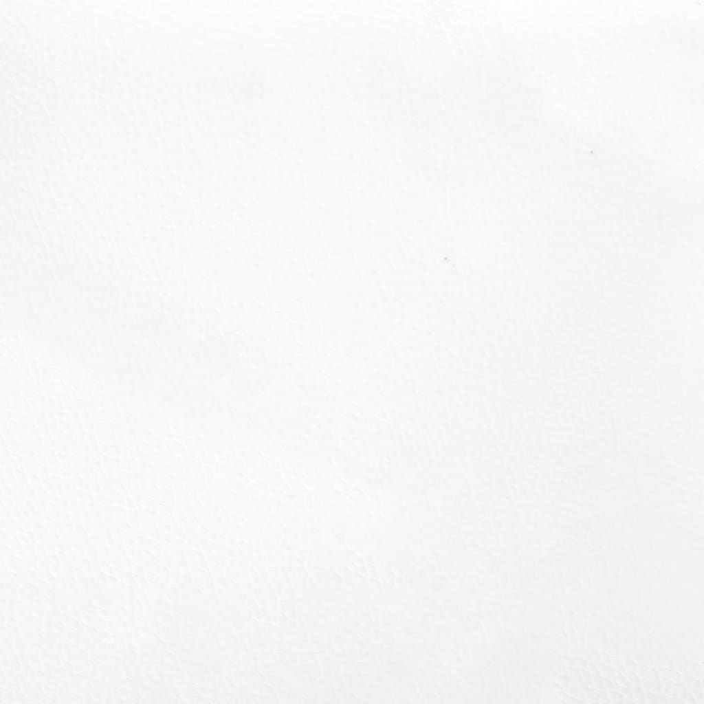 springmadras med pocketfjedre 120x190x20 cm kunstlæder hvid