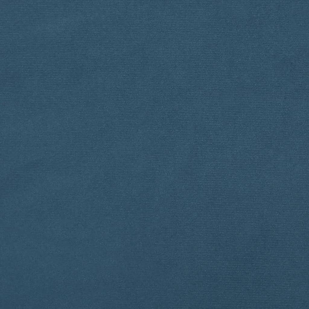 springmadras med pocketfjedre 120x190x20 cm fløjl mørkeblå