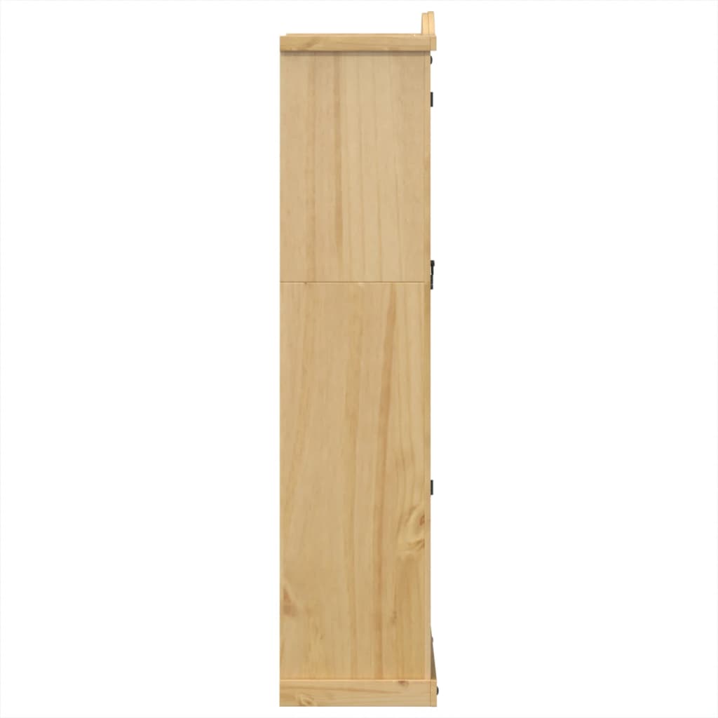 glasskab Corona 99x43x187 cm massivt fyrretræ