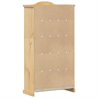 glasskab Corona 99x43x187 cm massivt fyrretræ