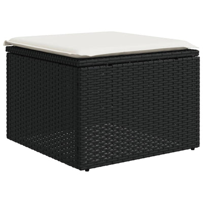 sofasæt til haven 8 dele med hynder polyrattan sort