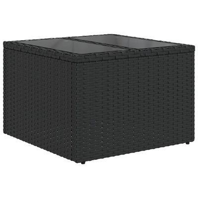 sofasæt til haven 10 dele med hynder polyrattan sort