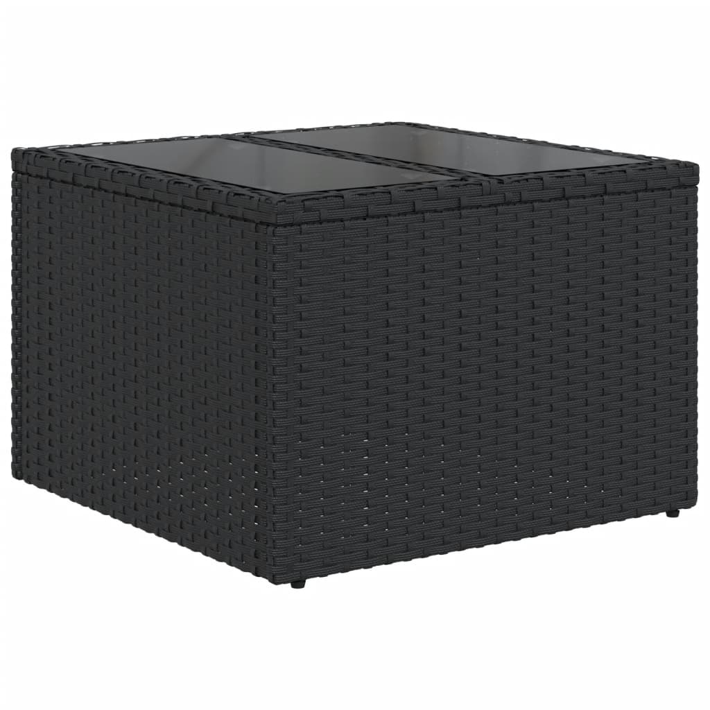 sofasæt til haven 9 dele med hynder polyrattan sort