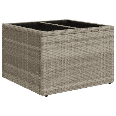 sofasæt til haven 10 dele med hynder polyrattan lysegrå
