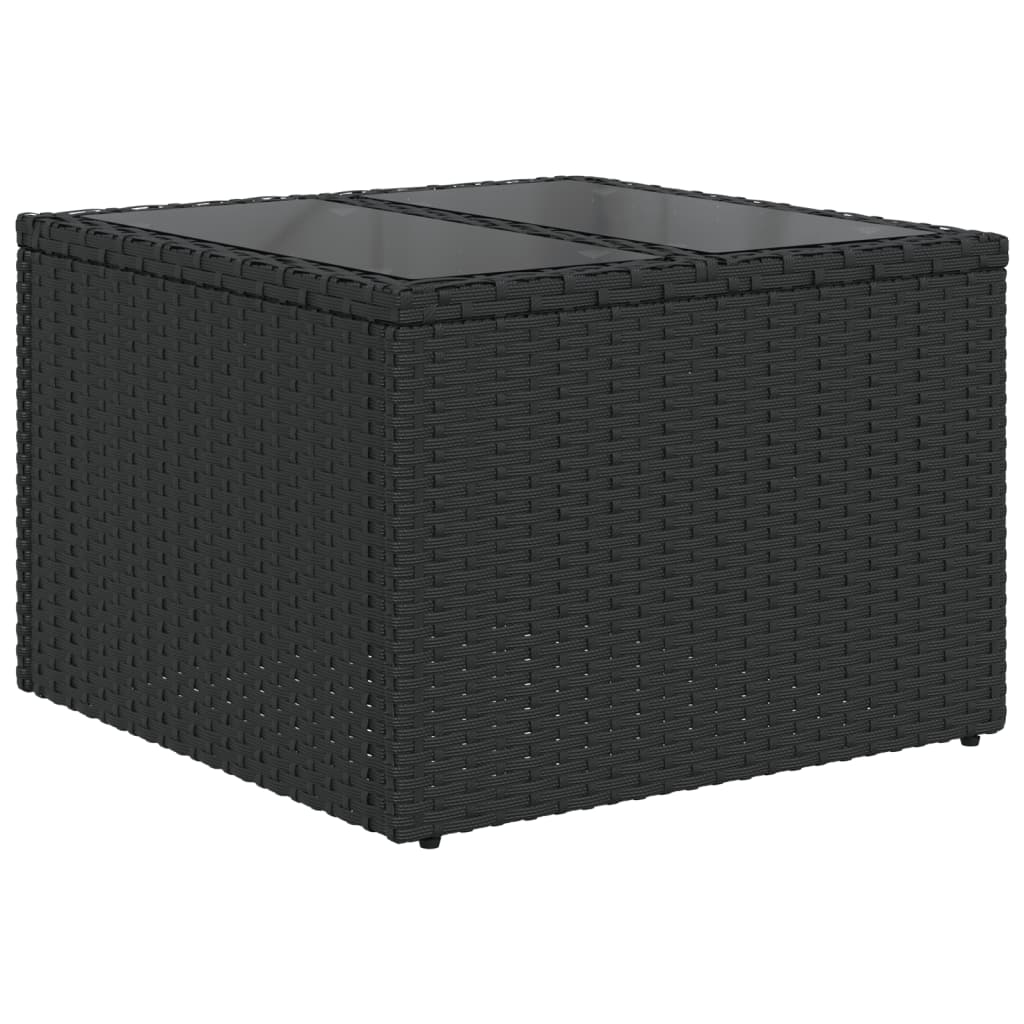 sofasæt til haven 10 dele med hynder polyrattan sort