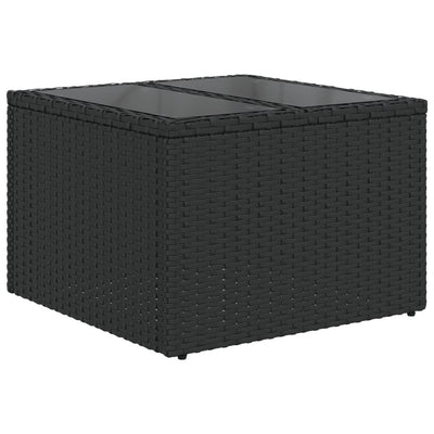 sofasæt til haven 10 dele med hynder polyrattan sort