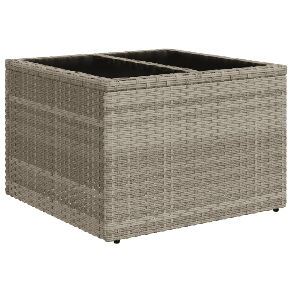 loungesæt til haven 11 dele med hynder polyrattan grå