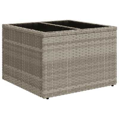 loungesæt til haven 11 dele med hynder polyrattan grå