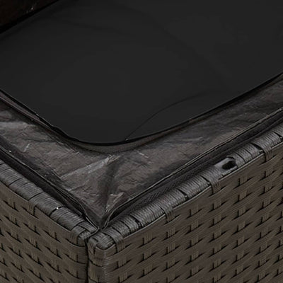 sofasæt til haven 9 dele med hynder polyrattan sort